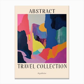 Abstract Travel Collection Poster Kazakhstan 3 Canvas Print