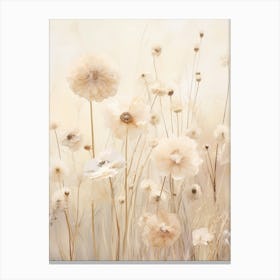Boho Dried Flowers Scabiosa 2 Canvas Print