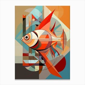Fish Abstract Pop Art 3 Canvas Print