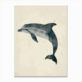 Charming Nursery Kids Animals Dolphin 2 Canvas Print