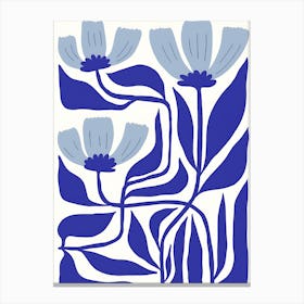 Blue And White Flowers 1 Canvas Print