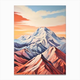 Mount Mckinley Denali Usa 6 Mountain Painting Canvas Print