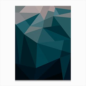 Deep Dark Blue Geometric Canvas Print