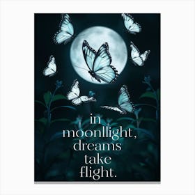 In Moonlight, Dreams Take Flight Canvas Print