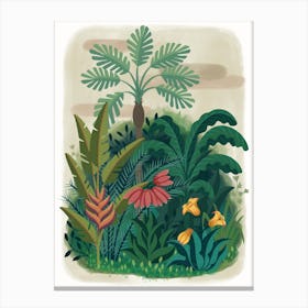 Tropical Jungle Illustration Canvas Print