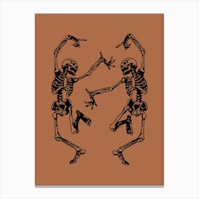 Dancing Halloween Skeletons Canvas Print