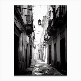 Palermo, Italy, Black And White Photography 3 Canvas Print