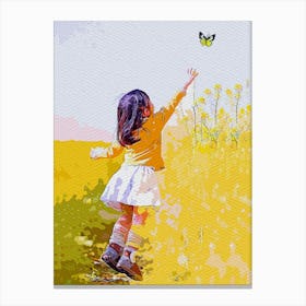 Baby And Nature Canvas Print