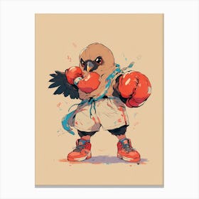 Eagle With Boxing Gloves Canvas Print