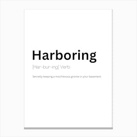 Harboring Definition Meaning Canvas Print