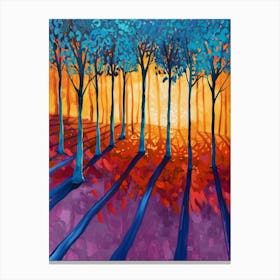 Sunset In The Trees Canvas Print