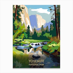 Yosemite National Park Travel Poster Matisse Style 7 Canvas Print