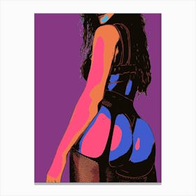 Abstract Geometric Sexy Woman 81 Canvas Print