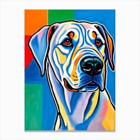 Rhodesian Ridgeback Fauvist Style dog Canvas Print