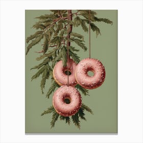 Donuts On A Branch 3 Canvas Print