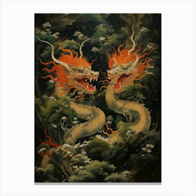 Japanese Dragon Illustration 6 Canvas Print