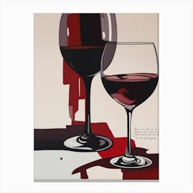 Two Glasses Of Wine Canvas Print