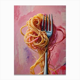 Fork And Spaghetti Canvas Print