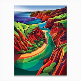 Cliffs Of Nauru Canvas Print