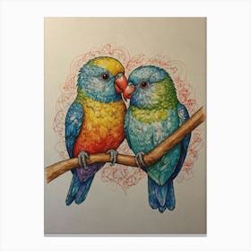 Lovebirds 6 Canvas Print