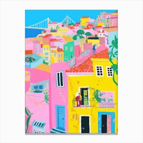 Lisbon, Portugal Colourful View 8 Canvas Print