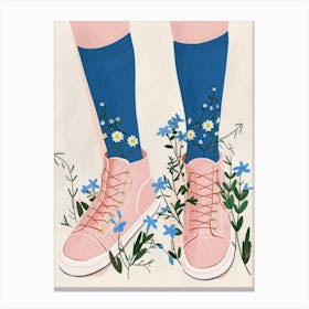 Flowers And Sneakers Spring 6 Canvas Print
