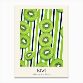 Marche Aux Fruits Kiwi Fruit Summer Illustration 3 Canvas Print