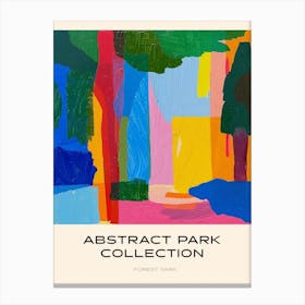 Abstract Park Collection Poster Forest Park Portland 5 Canvas Print
