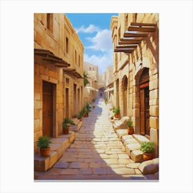 Street In The Old City 1 Canvas Print