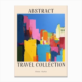 Abstract Travel Collection Poster Vienna Austria 4 Canvas Print
