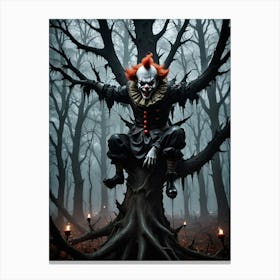 The Clown in the Tree Canvas Print