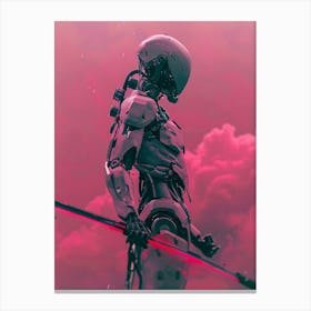 Robot With Sword Canvas Print