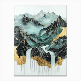 Sierra Nevada Golden Peaks - Liquid Serenity Canvas Print