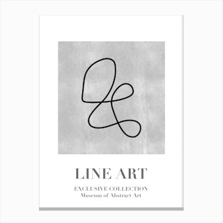 Line Art Abstract Collection 10 Canvas Print