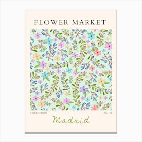 Flower Market Madrid Canvas Print