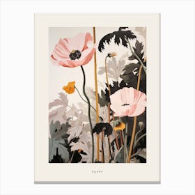 Flower Illustration Poppy 2 Poster Canvas Print