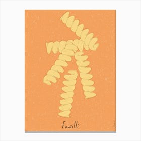 Italian Pasta Fusilli Canvas Print