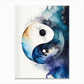 Repeat Yin And Yang Watercolour Canvas Print