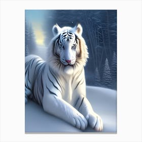 Beautiful White Tiger Canvas Print