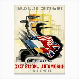 1948 Salon de L'Automobile et du Cycle, Belgium Canvas Print