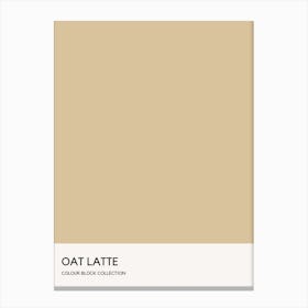 Oat Latte Colour Block Poster Canvas Print