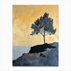 Lone Tree, Sweden Minimalism Canvas Print