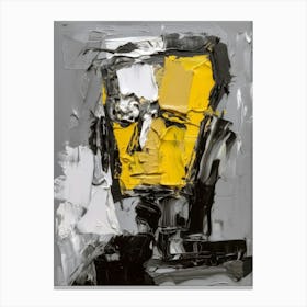 Yellow Man Style Abstract Canvas Print