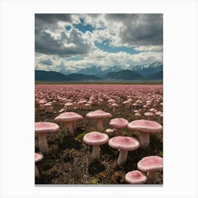 Pink Mushrooms Canvas Print