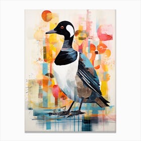 Bird Painting Collage Coot 1 Canvas Print