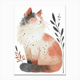 American Curl Cat Clipart Illustration 4 Canvas Print