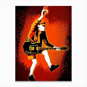 angus young ac dc band music 10 Canvas Print