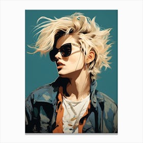 80s Rockstar Pop Art 2 Canvas Print