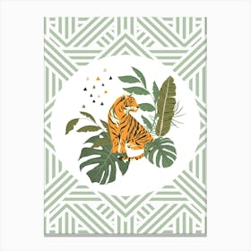 Wild Collection Aztec Tiger Canvas Print