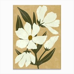 White Flowers Canvas Print Canvas Print